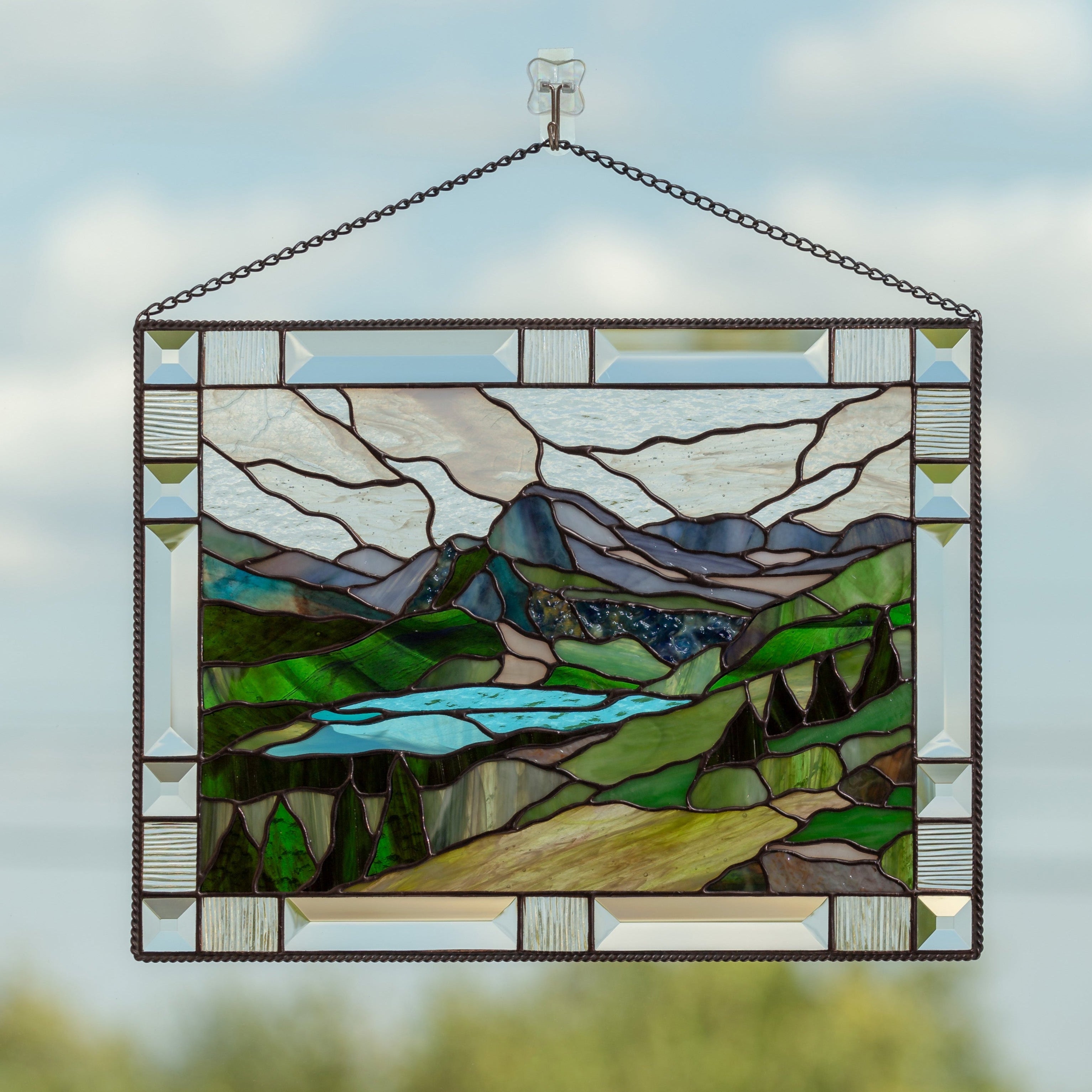 handmade glass Glacier decor for window 