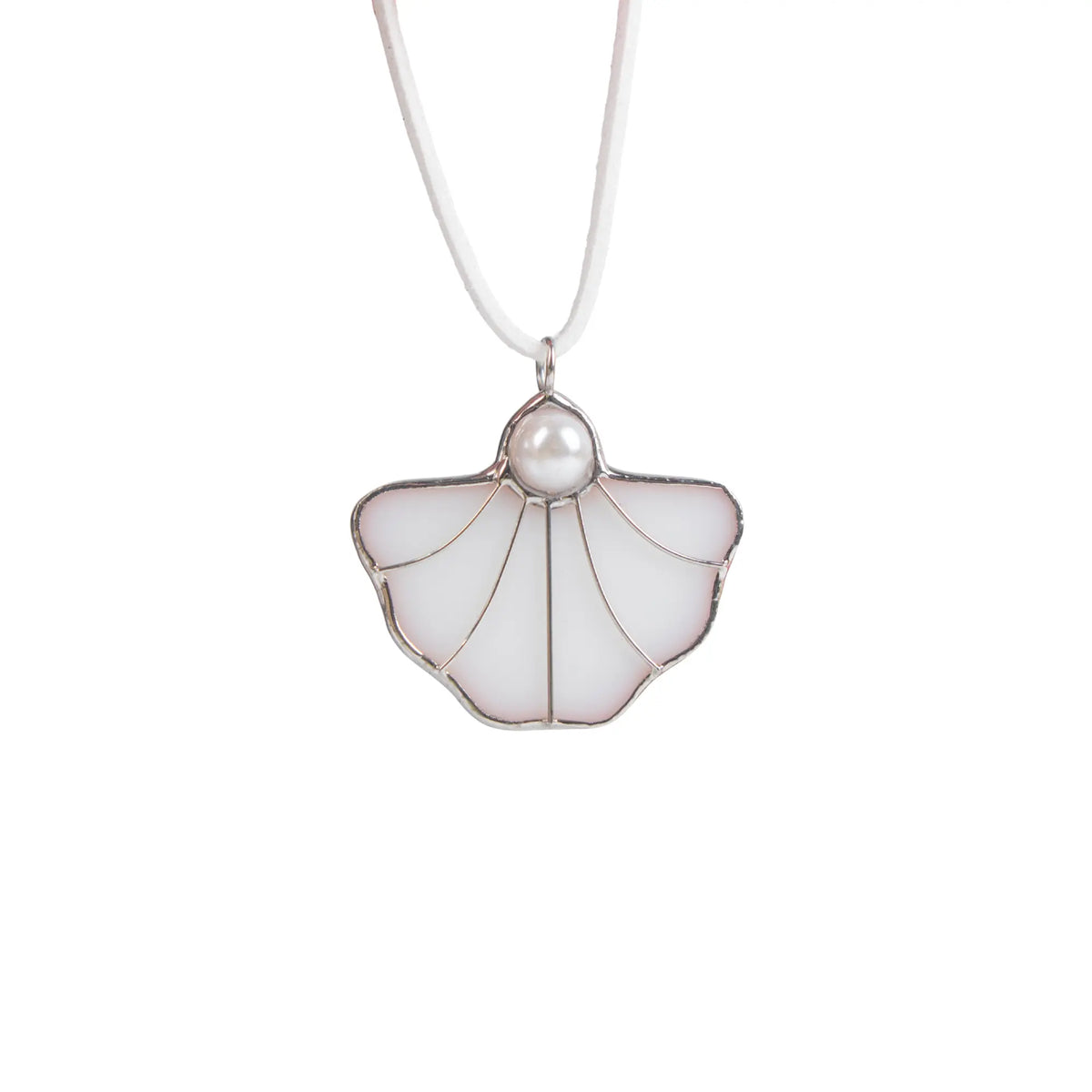 Shell Stained Glass Pendant - For Sale