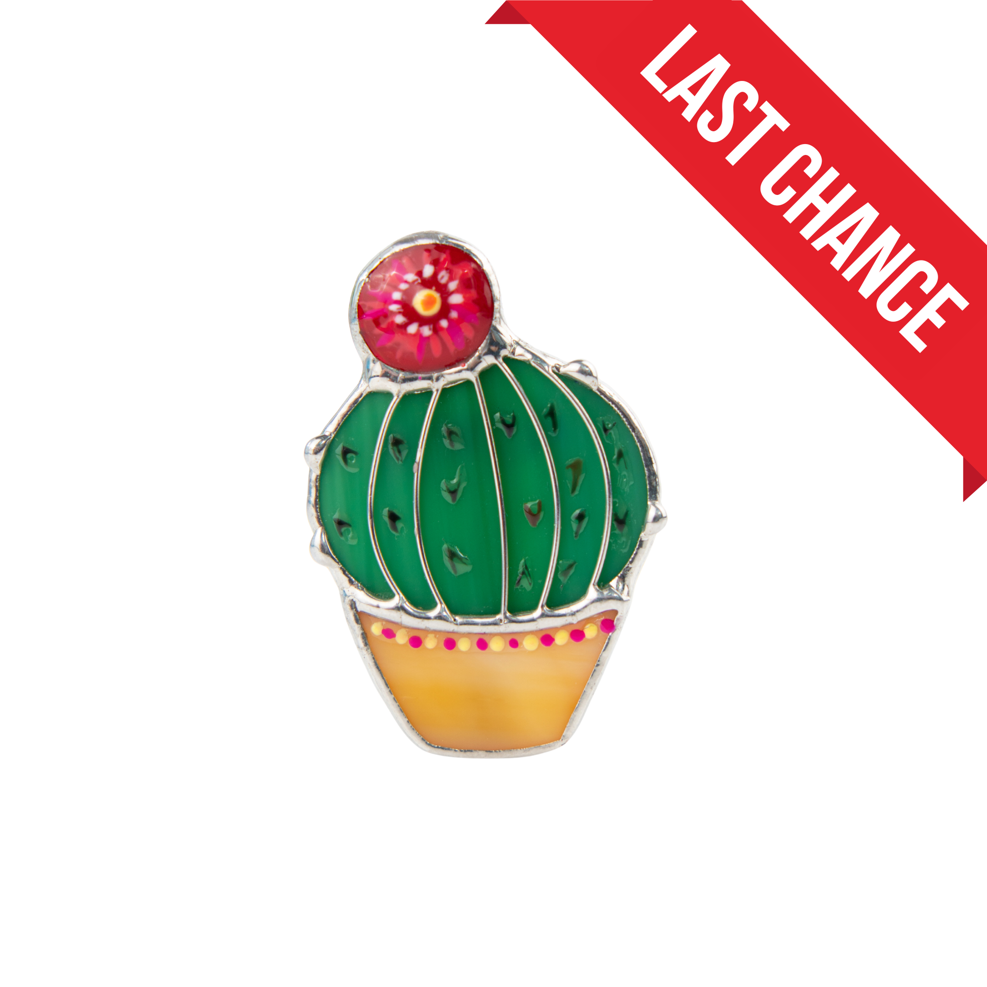 Cactus - Stained Glass Brooch