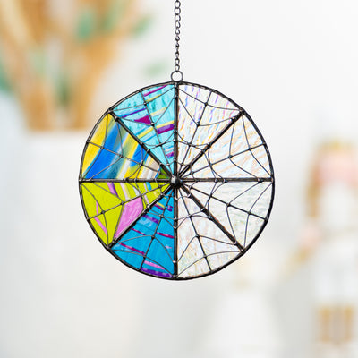 Inspired by the series Wednesday suncatcher of stained glass