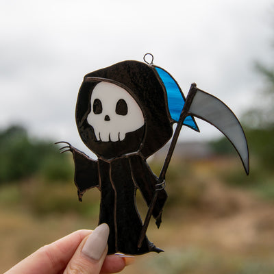 The spooky Grim Reaper suncatcher for window 