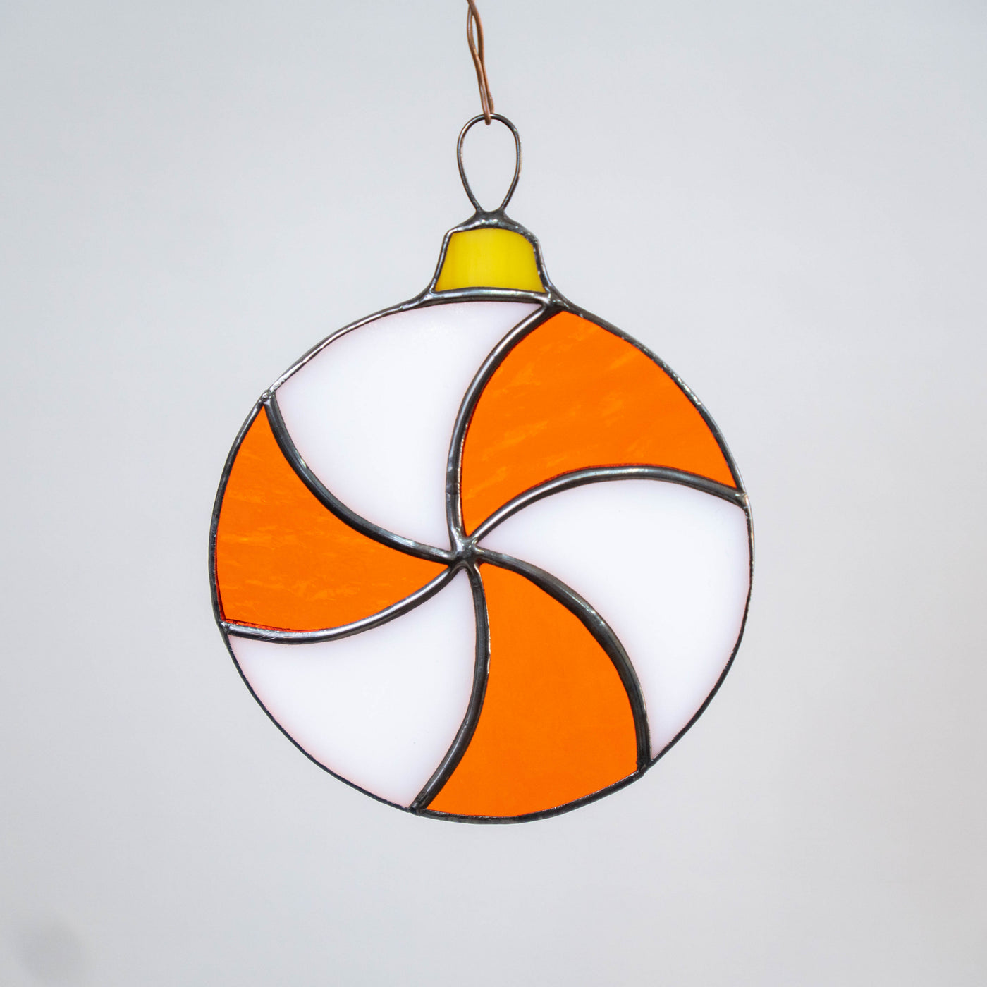 Round Reindeer Suncatcher Christmas stained glass