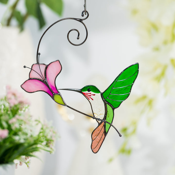 Stained store Glass Hummingbird Suncatcher