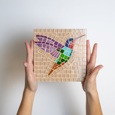 Hummingbird glass mosaic kit for diy crafts