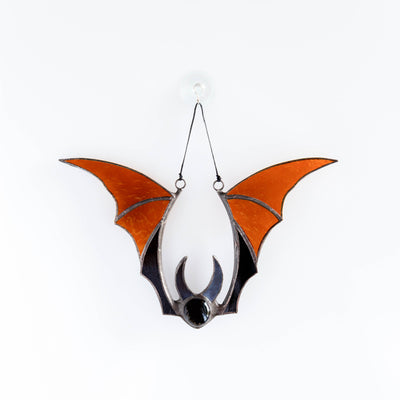 Halloween horror brown bat suncather