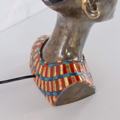 Back-view of stained glass Nefertiti's necklace