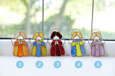 Numbered stained glass angels