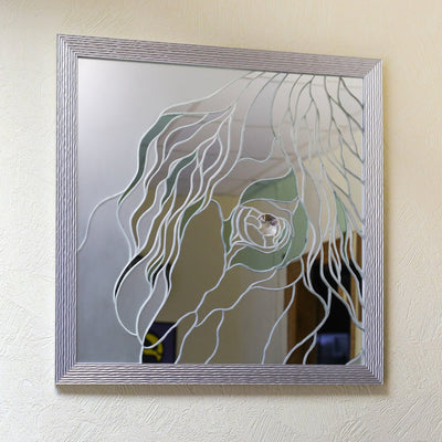 Arabian horse of stained glass mirror mosaic wall art