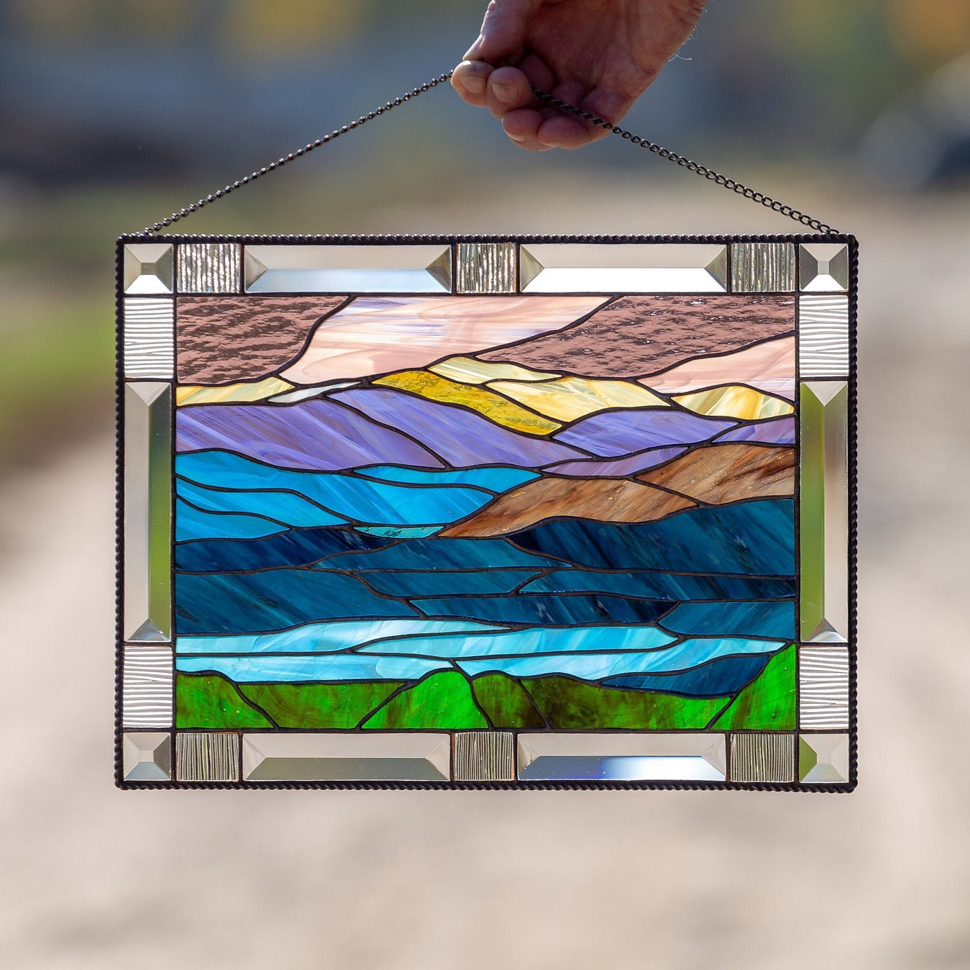 Mount Washington window hanging of stained glass